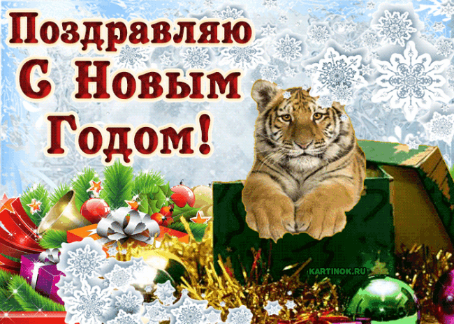 Поздравляю с новым годом тигра - Открытки Тигра 2022
