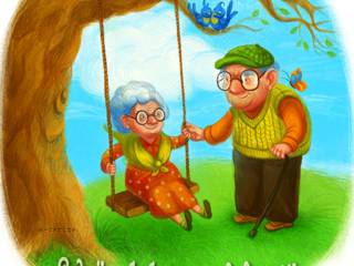 Рисунок с бабушкой и дедушкой