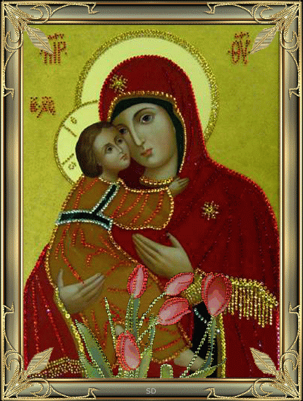 Владимирская икона с богоматерью